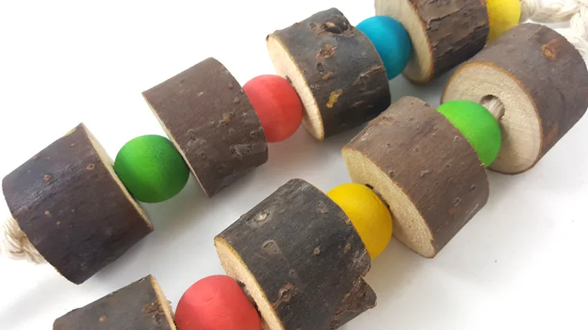 Фиолетовая звезда питомец попугай деревянные веревки кусающая игрушка