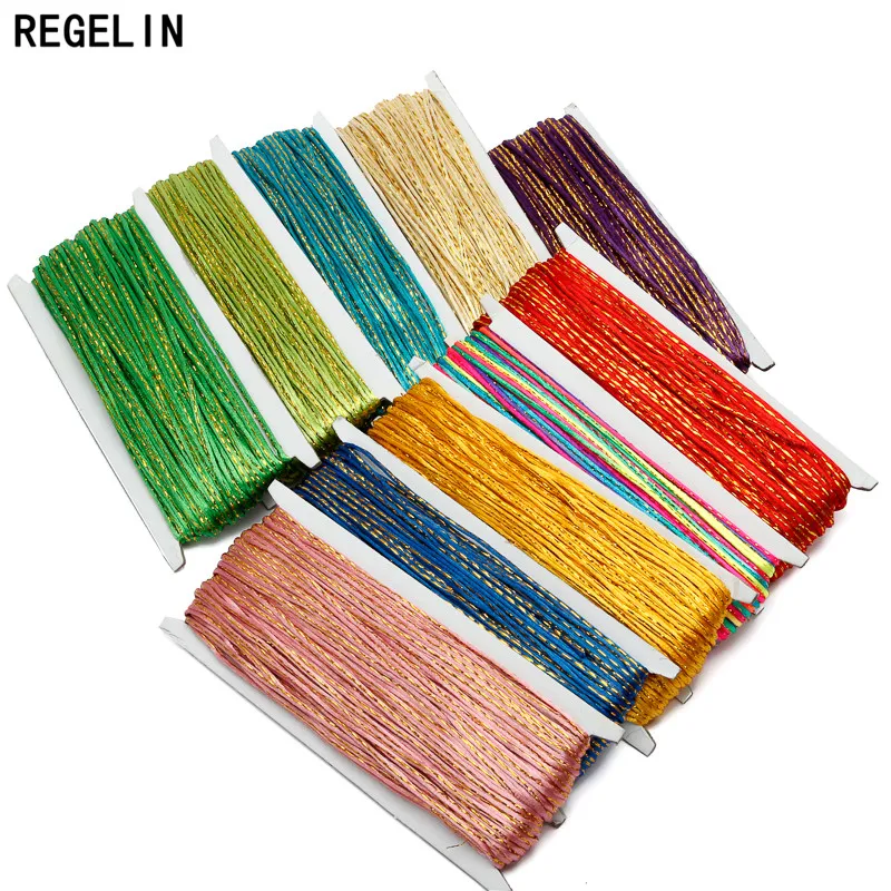 REGELIN Золотая шелковая сувенирная нить, веревка из нейлона для браслетов, аксессуары для изготовления ювелирных изделий своими руками