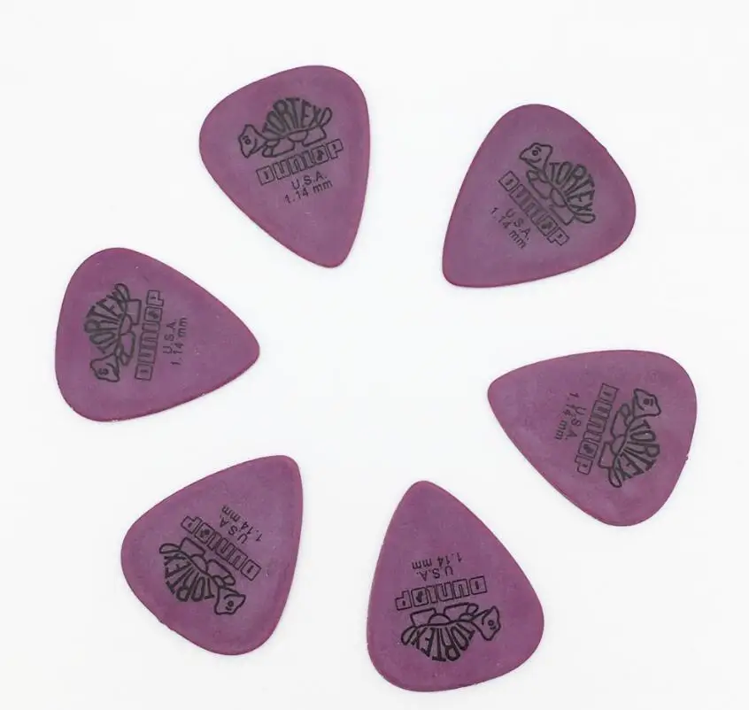 1.14mm 6 шт./компл. Dunlop Tortex гитары стандартные медиаторы классический посредника акустическая Электрогитары бас-гитара укулеле Палочки музыкальный инструмент GP26 - Цвет: 1.14mm