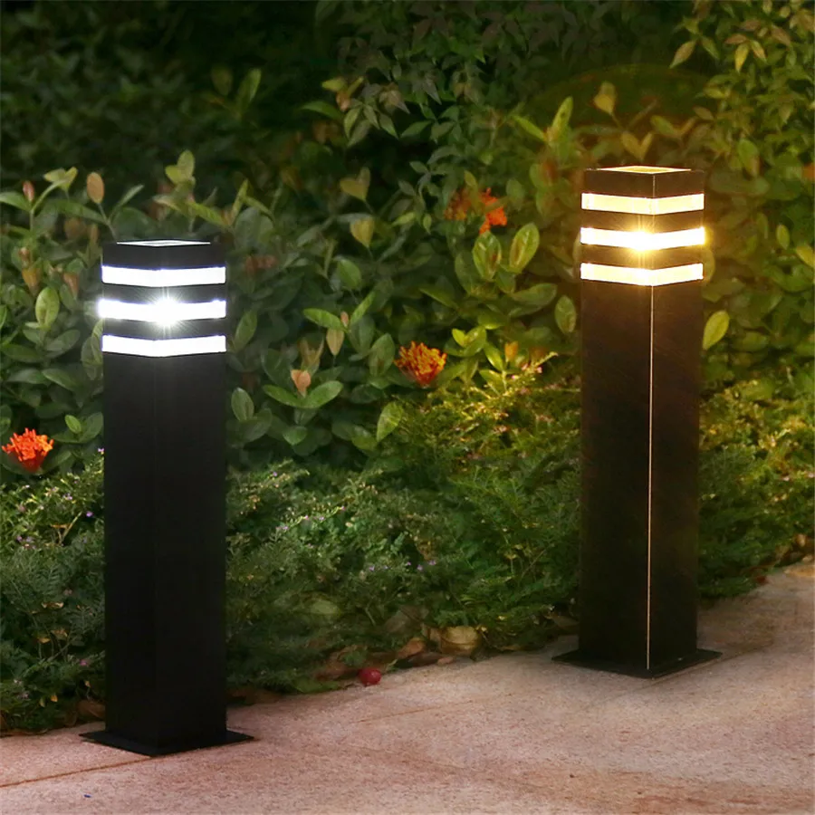

BEIAIDI E27 Modern Waterproof Gate Garden Lawn Lamp Outdoor Villa Fence Pathway Pillar Light Landscape Stand Pole Column Lamp