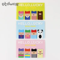 4pcs1 set cute stationery hello magnetic bookmarks school office supplies student prize book mark clips