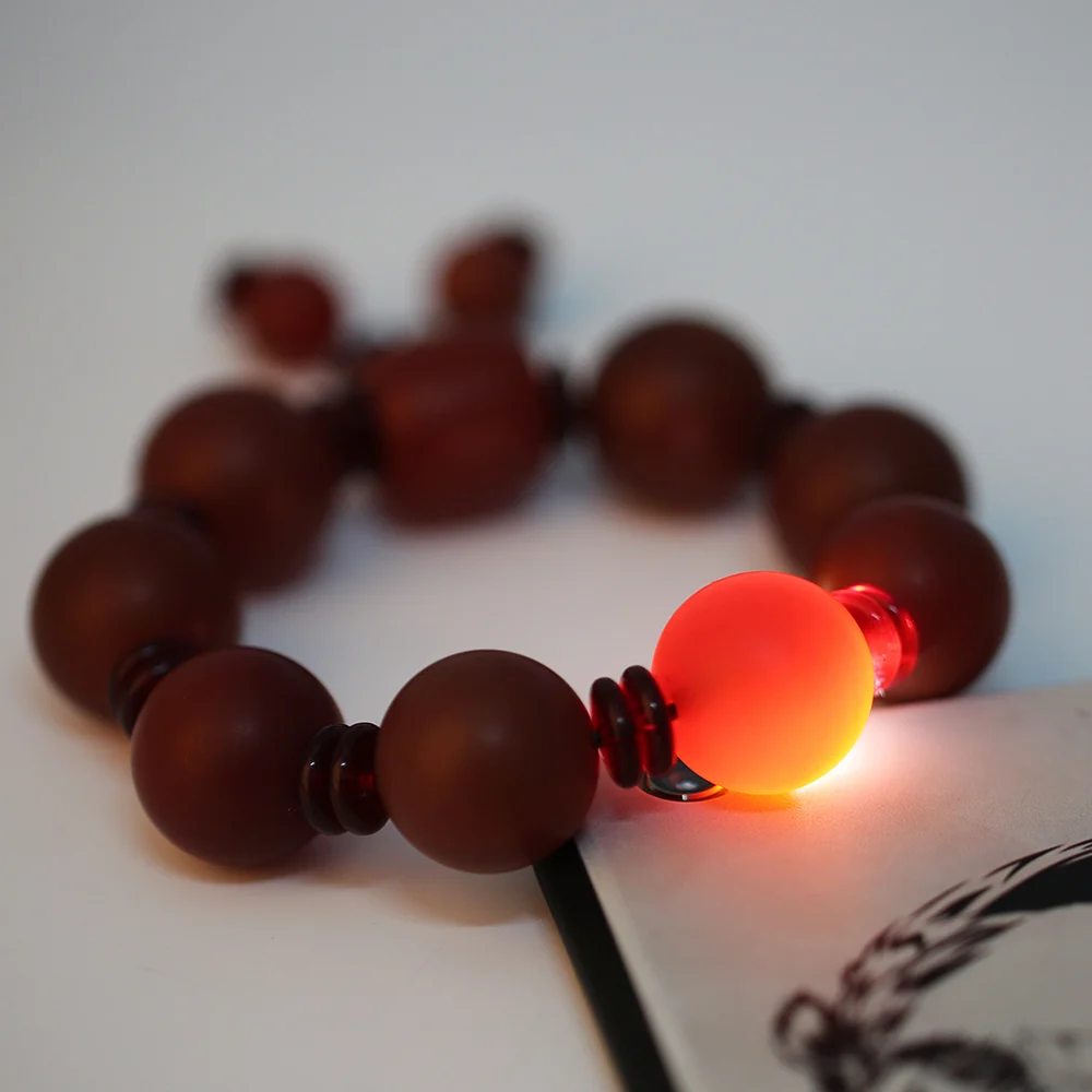 Yumten Для мужчин ретро браслет натуральный лунный камень китайский Стиль Jewelry