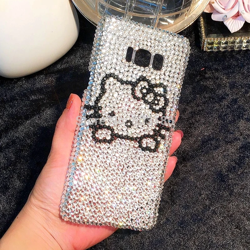 Полный горный хрусталь Алмазный кейс чехол для samsung Galaxy S3 S4 S5 S6 S7 край S8 S9 Plus Note 2 3 4 5