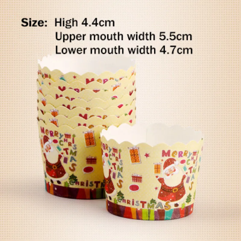5 Muffin Cupcake Case Paper Cups Christmas Cupcake Holder Liners 50 Pcs/Set Pastry Accessories Colorful DIY Cake Decorating Tools - Цвет: 5
