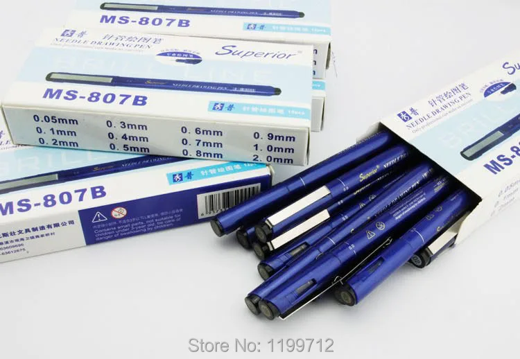 XP 12 ⑤ кор. игла для рисования Микрон ручка 08/0 8 мм Набор Эскиз | Канцтовары офиса и