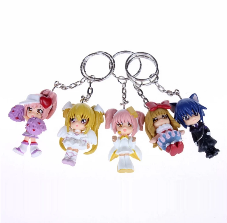 5 шт./лот Аниме Shugo Chara ПВХ фигурка игрушка брелок для телефона Подвеска игрушки