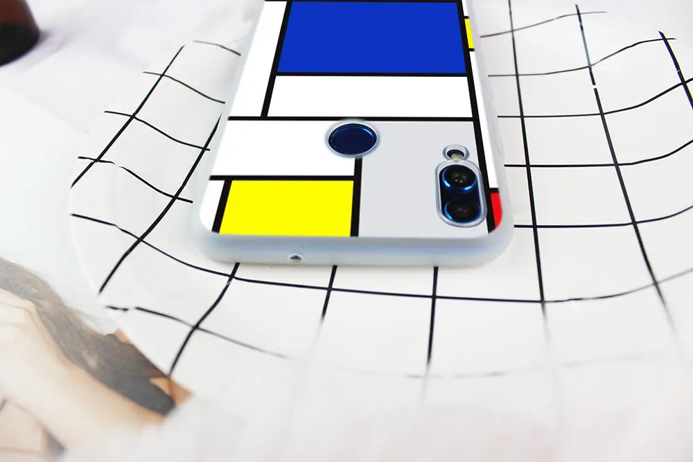 Мягкий ТПУ чехол mondrian для Huawei Honor 30 20 10 9 Lite 9a 8a 7a Pro 10X 10i 30s 20lite 10lite | Мобильные