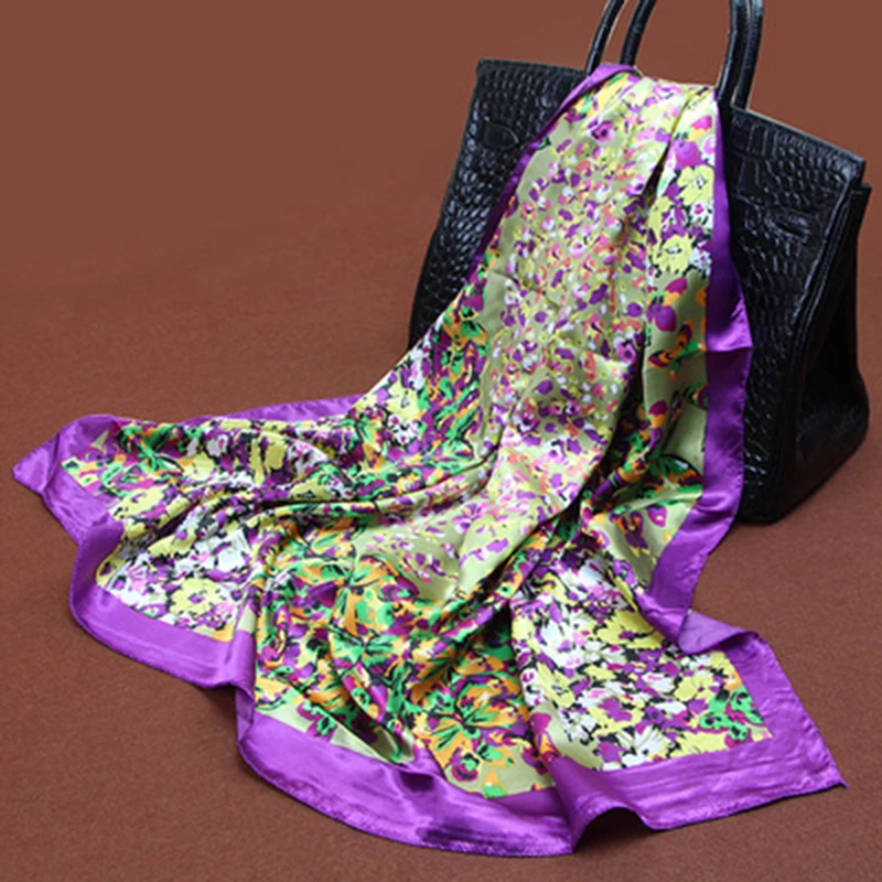 2018 новый шарф женский Мягкий тонкий шифоновый шелковый шарфы с цветочным принтом