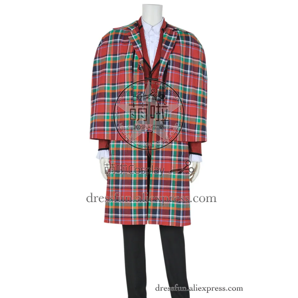 Кто купить доктор Косплей 3-й третий Доктор Джон костюм пертви в сетку Пальто