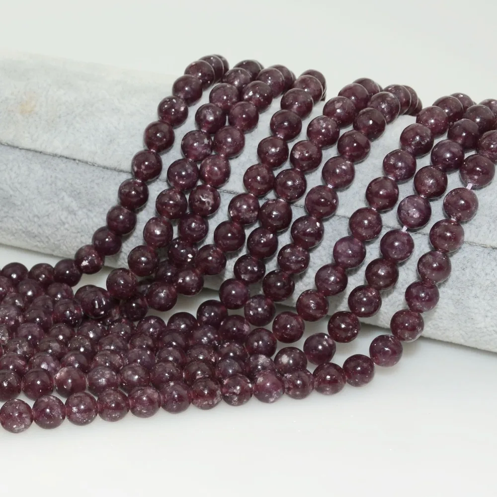 Натуральные круглые бусины Lepidolite хорошего качества 6 мм/8 мм|Бусины| |