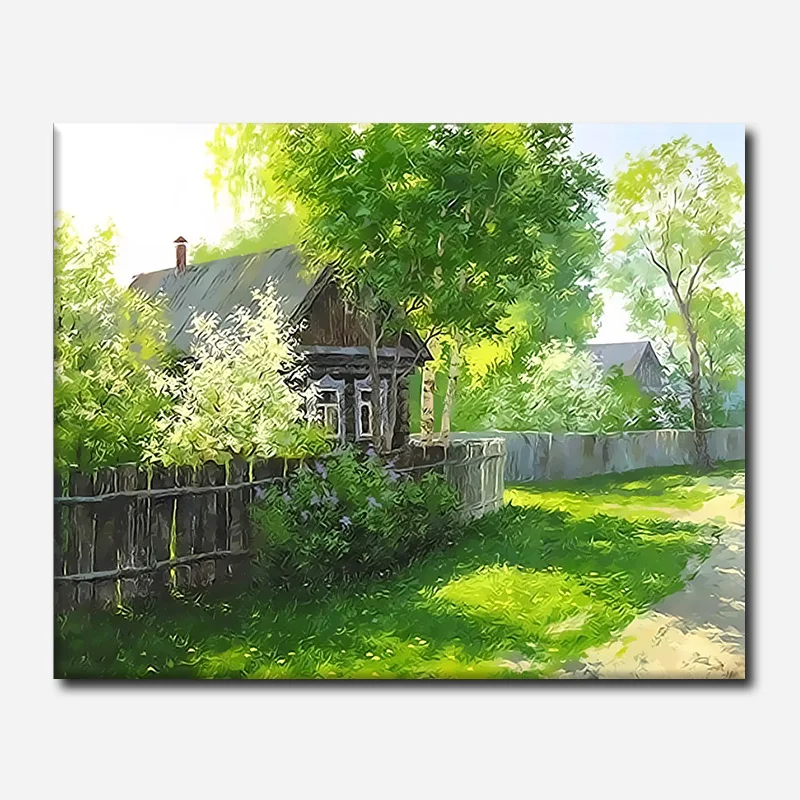 6336 Diy картина маслом по номерам пейзаж осень красный кленовый лист обрамленные картины на холсте украшение дома уникальный подарок крафт-краска - Цвет: 6336