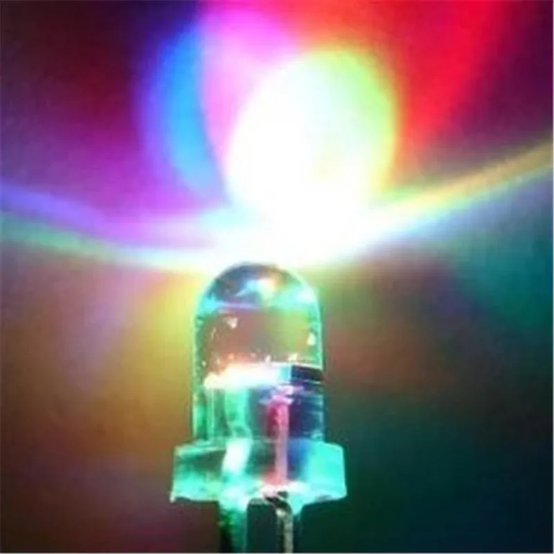 250 шт. светодиодсветодиодный 10 мм круглые RGB 2 контактные медленно мигающие или