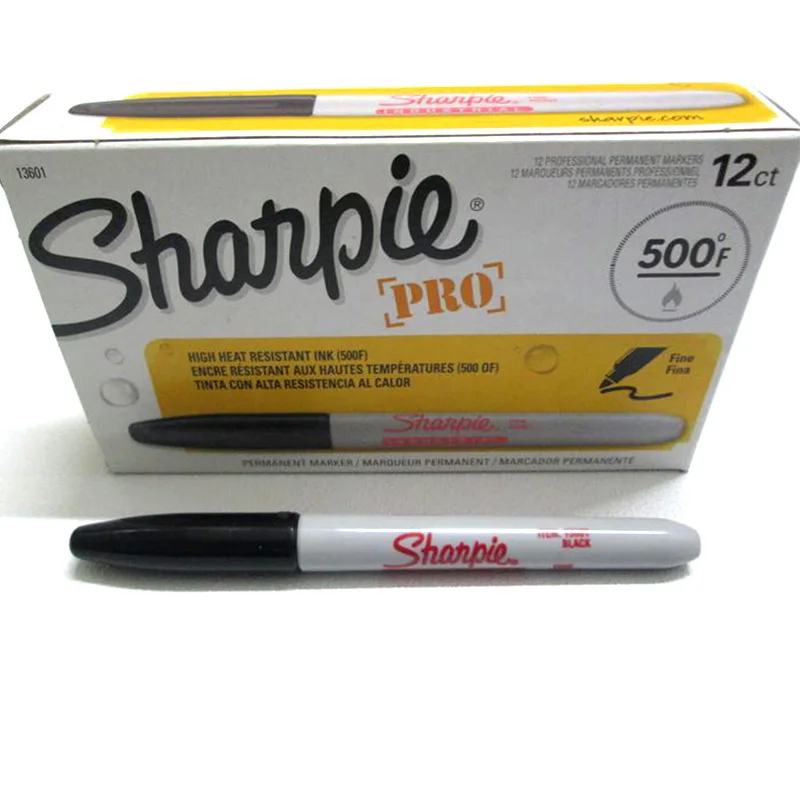 Маркеры масляные Sanford Sharpie, перманентные, 1 мм, 12 шт., черные чернила для ручек мм (art.: 7a606cf86) - 7a606cf86