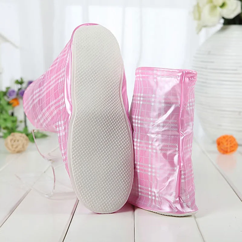 Модный портативный водонепроницаемый чехол из ПВХ с узором в полоску для обуви |