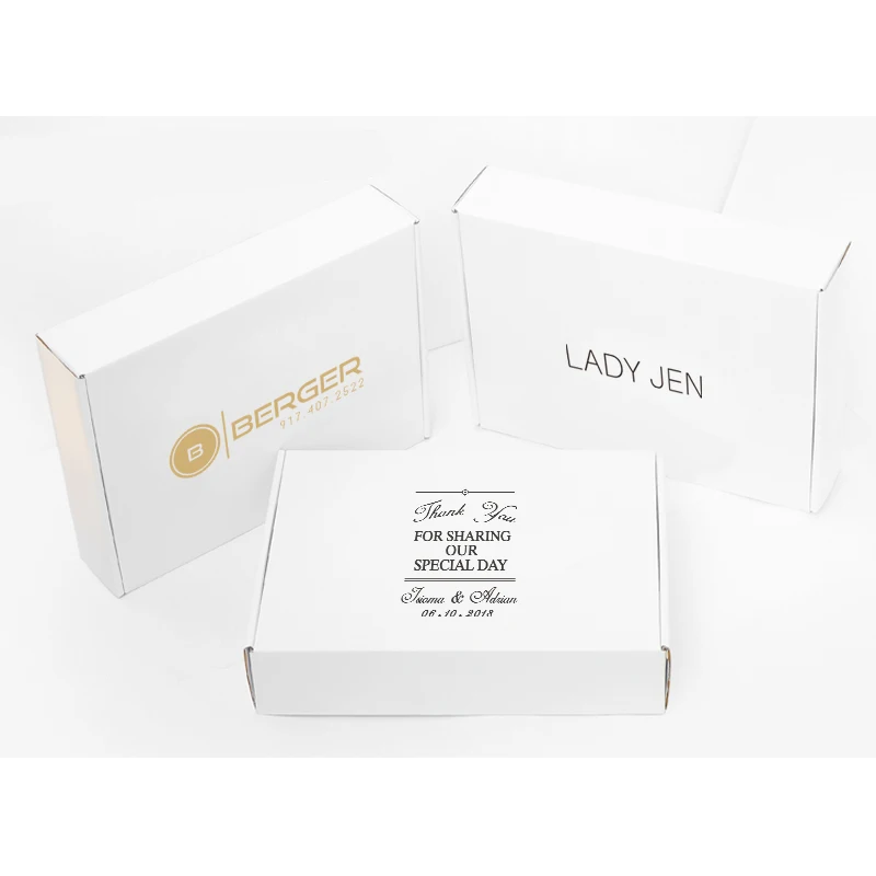 Серия 20 см изготовленные на заказ толстые белые гофрированные бумажные почтовые