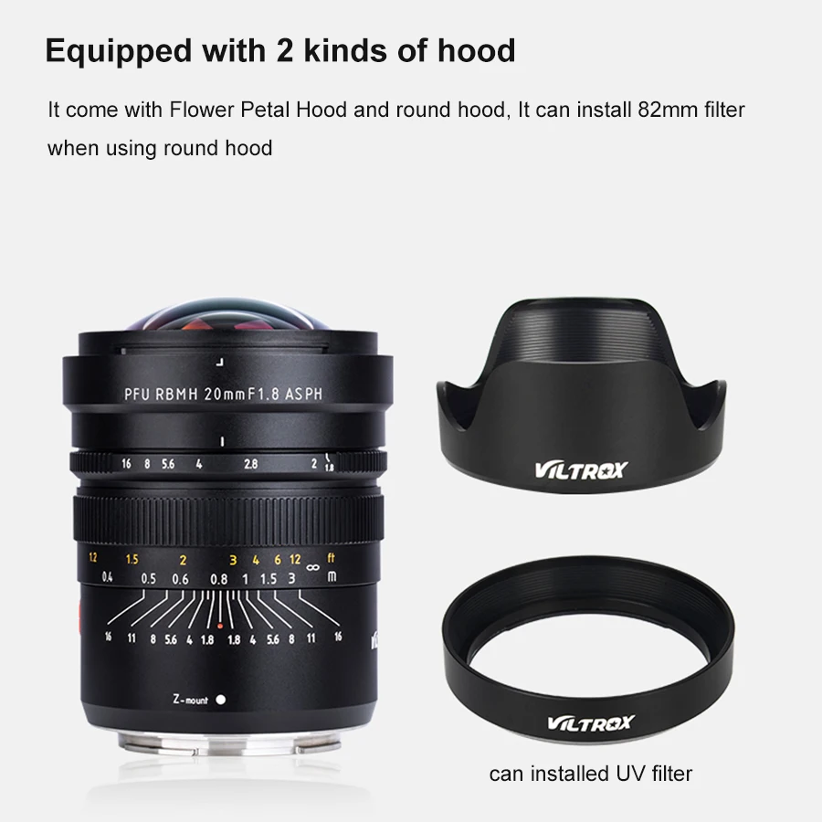 Viltrox 20 мм F1.8 Полнокадровый объектив широкоугольный основной Объектив Ручная