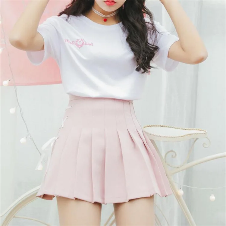 Женская юбка повседневная женская Kawaii шикарная кружевная свободная милая