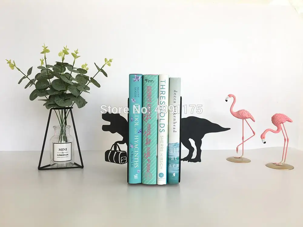 Подставки для книг с динозаврами, классные подставки для книг T-Rex, школьные металлические концы для книг, железные настольные подставки для книг, офисные канцелярские принадлежности