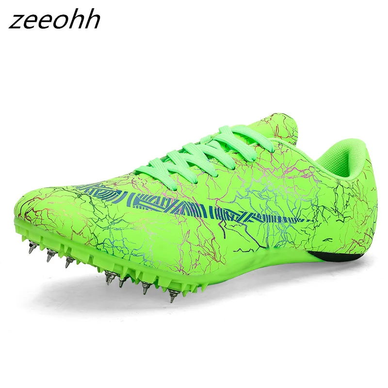 green Zeeohh/Лидер продаж; спортивная обувь для мужчин и женщин; дышащая обувь для бега с шипами; удобная спортивная обувь; кроссовки с шипами для мужчин - Цвет: green