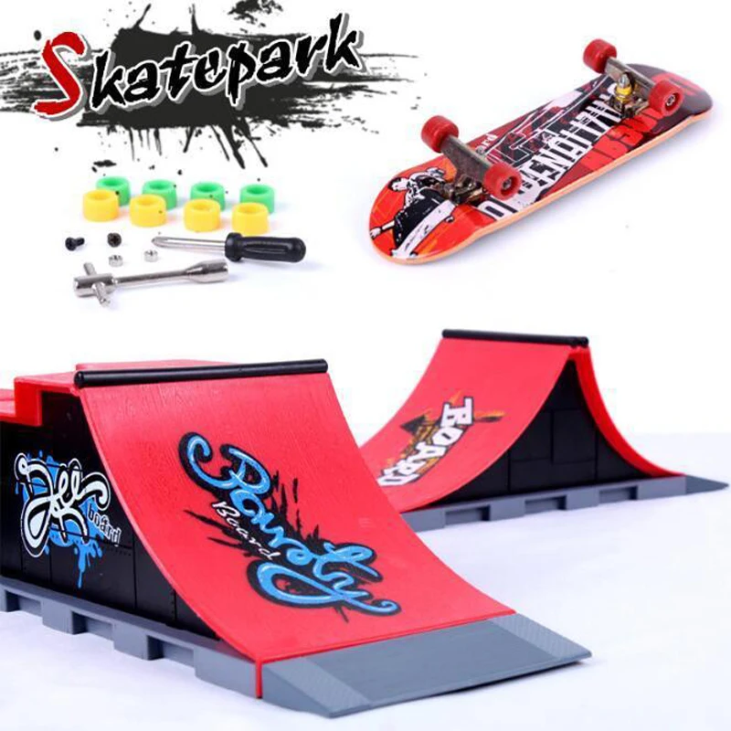 Finger скейтборды практика скейт парк Fingerboard Tech Deck Ramp мальчик скейтборд игрушки Locknuts
