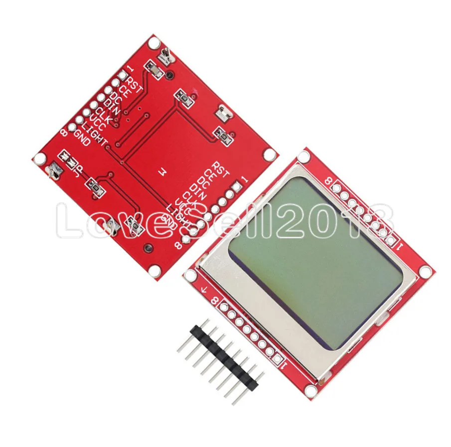 Умная электроника 84x48 84*48 5100 ЖК-модуль с белым адаптером черного света PCB LCD 5100