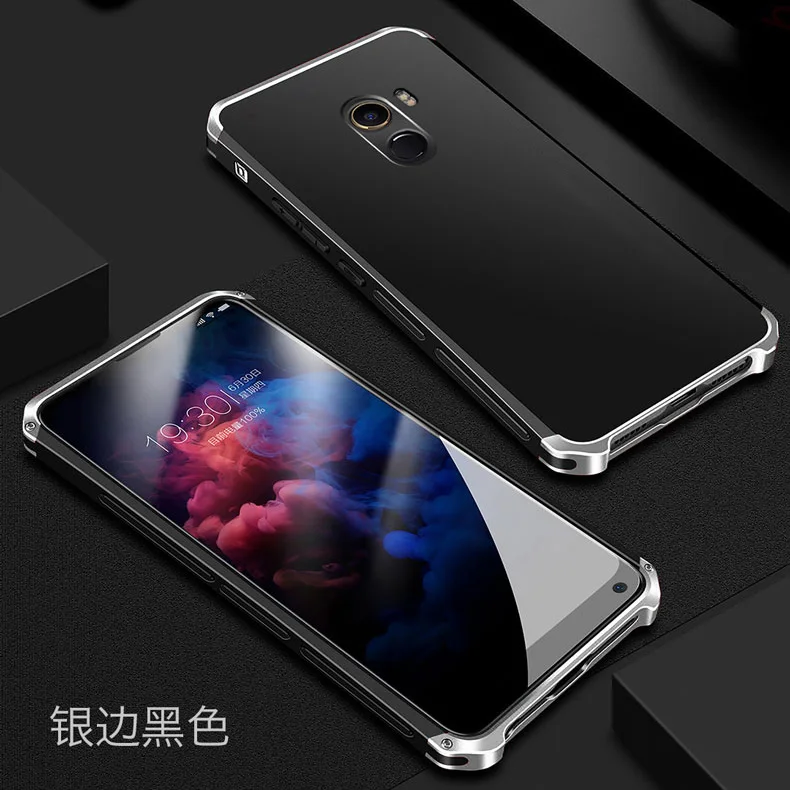 Металлический чехол для Xiaomi mi Mix 2 mi x2, чехол, роскошная алюминиевая рамка, Жесткий ПК, задняя крышка, для Xiaomi mi Mix 2s mi x2s, чехол для телефона s - Color: silvery black