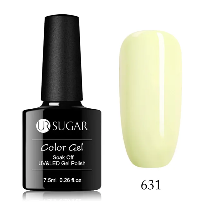Ur Sugar 7,5 мл Желтая серия Гель-лак Полупостоянный Vernis верхнее покрытие УФ светодиодный Гель-лак замачиваемый гель для дизайна ногтей маникюрный лак - Цвет: 631