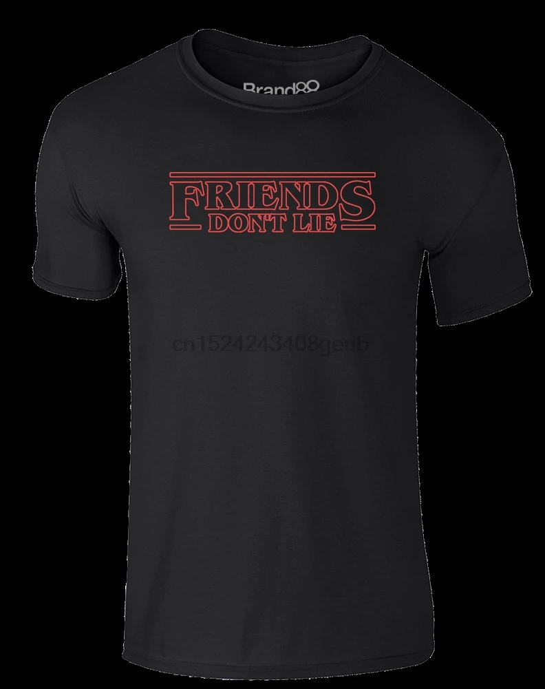 Футболка с принтом Brand88 Friends Don't Lie для взрослых|Мужские футболки| |