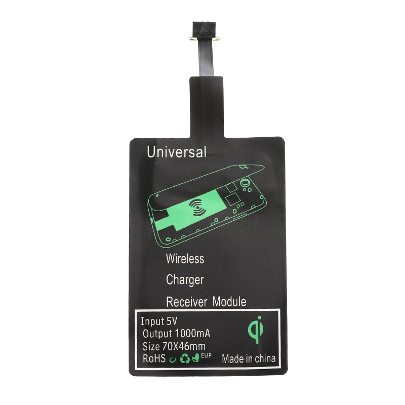 Универсальный Qi беспроводной Micro usb зарядный приемник вперед обратного интерфейса Беспроводное зарядное устройство приема патч для телефонов Android