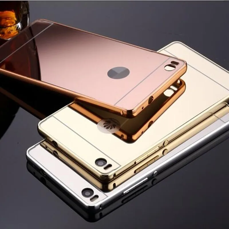 Для Huawei Ascend P8 lite 5 0 дюймов золотое покрытие алюминиевая металлическая рамка +