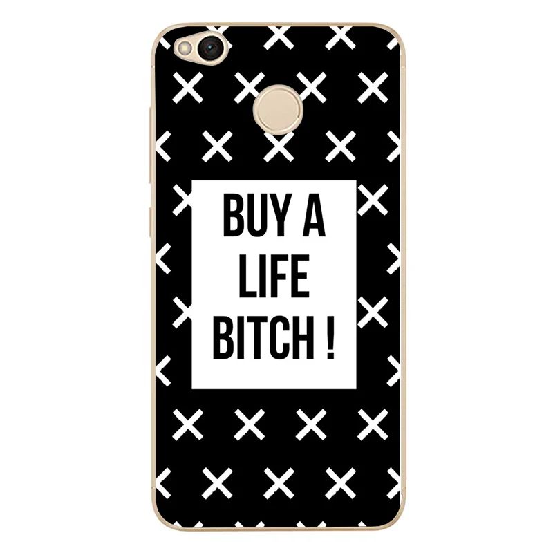 Quotes hi bitch Cover Soft Silicone TPU Phone Case For redmi4A 4X 5 5a 5Plus note4 for xiaomi4 6X 8 note3 miX2S | Мобильные телефоны