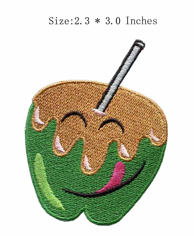 

Smile eggplant 2.3"wide embroidery patch for growing up/seed/smiling face