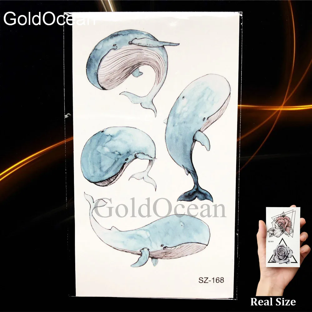New Black Triangle Fox Tattoo Stickers Paper Dolphin Cartoon Kids Temporary Cover Dog Whale Waterproof Men Tatoos Paste | Красота и