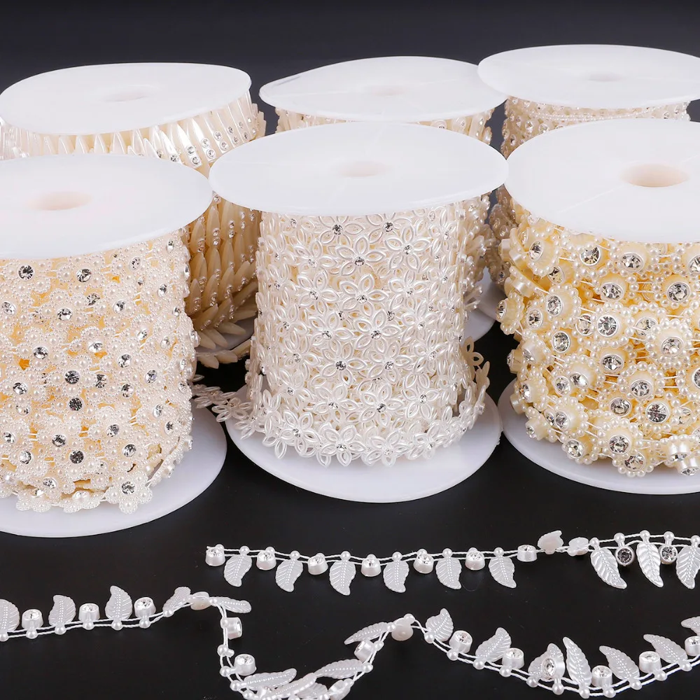 1 метр/пакет бусины из АБС пластика с имитацией жемчуга|Бусины для одежды| |