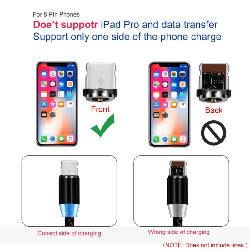 2 шт./компл. type C (магнитная) переходная головка маленький мобильный телефон