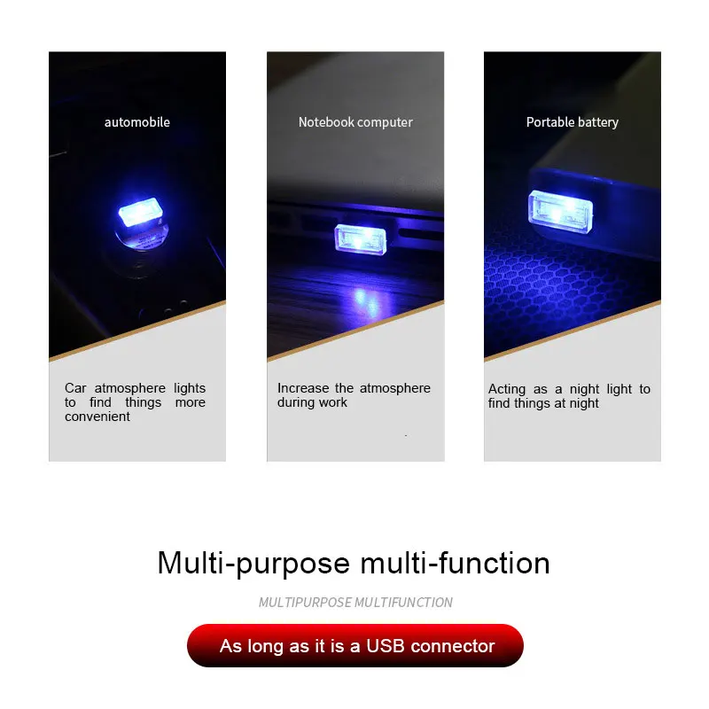 Мини светодиодный USB ночной Светильник сигаретный светильник er интерьерный светильник в автомобиле атмосферный светодиодный светильник Автомобильный ножной светильник универсальный многоцветный