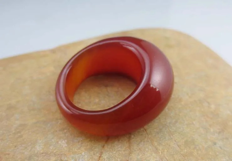 Прямая поставка нефритовое кольцо красный агат камень мужские кольца женские |