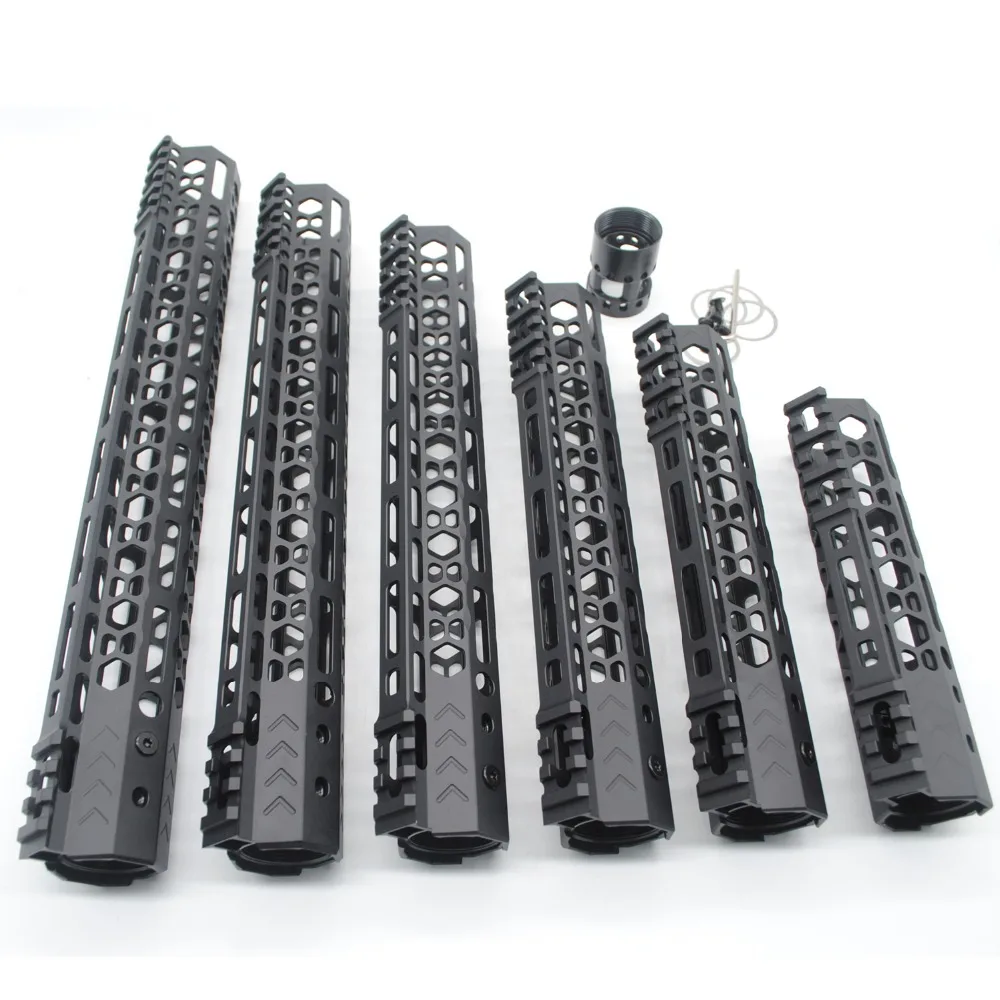 TriRock стиль 7 ''9'' 10 ''12'' 13,5 ''15'' дюймовый M-lok поручень Сверхлегкий Пикатинни Крепление Sytsem_Black Andoized