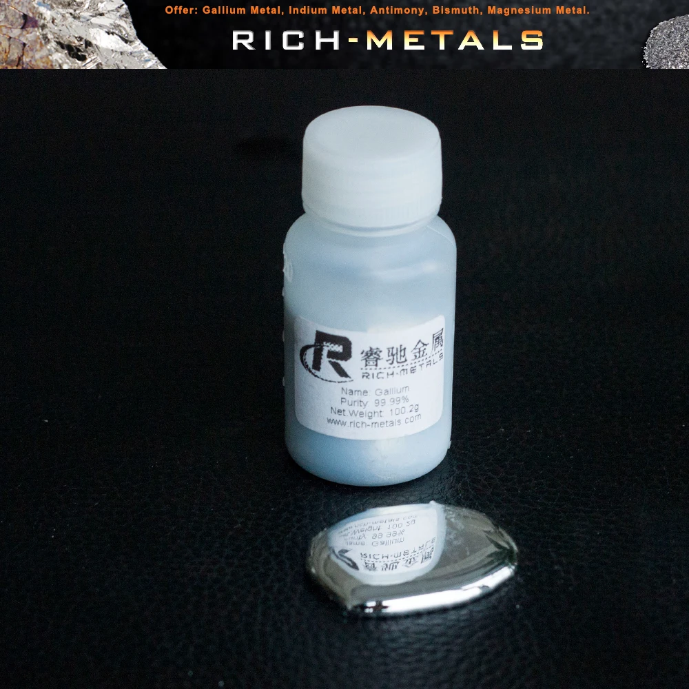 

100 Grams 99.99% Pure Gallium Metal