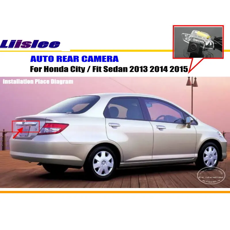 Автомобильная парковочная камера Liislee/камера заднего вида для Honda City / Fit Sedan 2013 2014