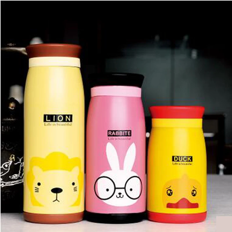 500 мл мультфильм животное большой живот из нержавеющей стали вакуумная