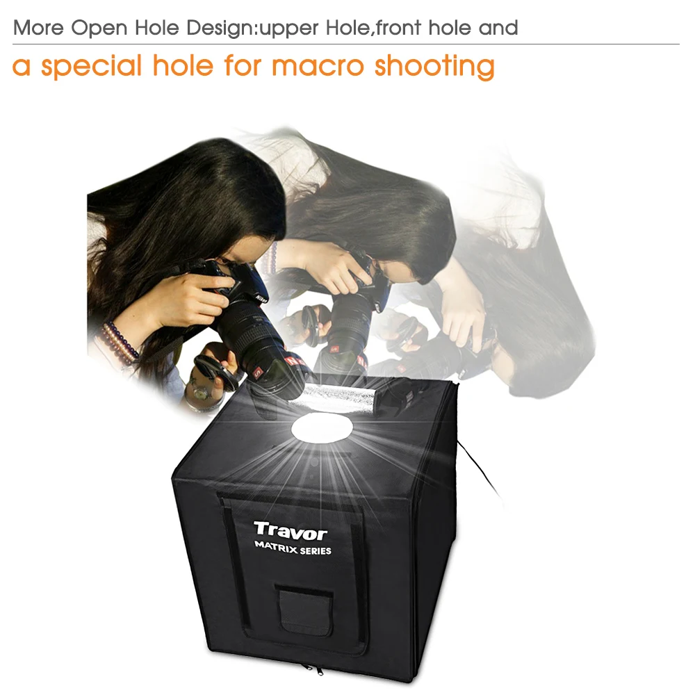 Travor 40*40 см светодиодный софтбокс для фотостудии светильник палатки с 2 4G умным