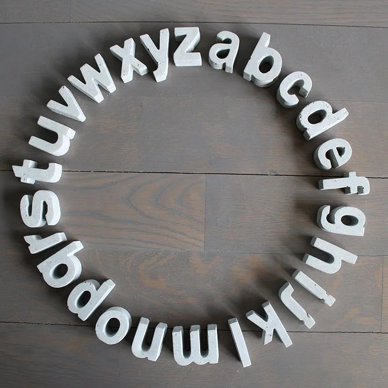 Бетонные формы букв s штукатурка номер кремния бетона Lowercase буквы Цифровая