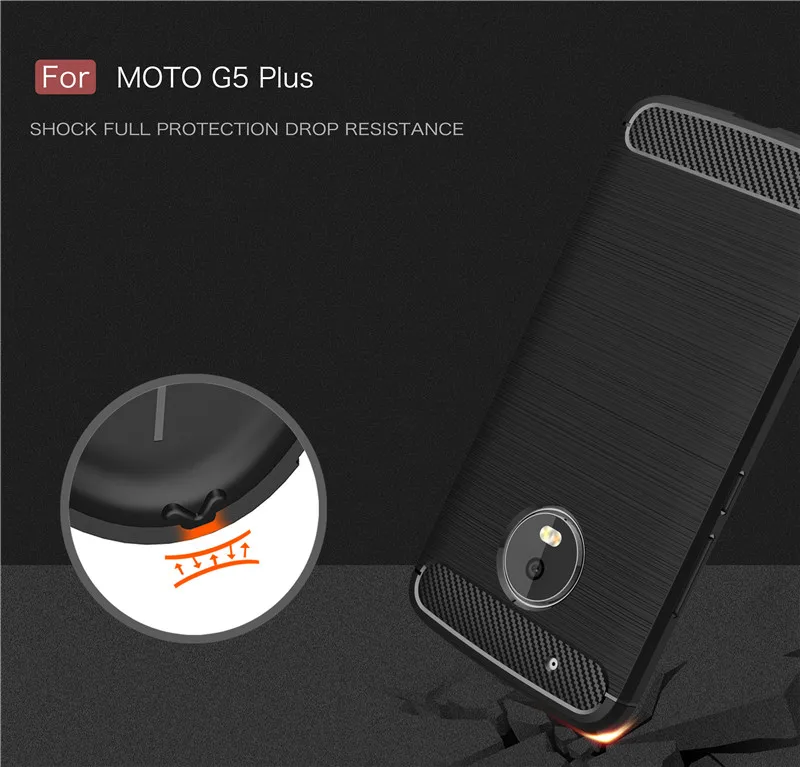 Для Moto G5 Противоударная защитная задняя крышка из термополиуретана чехол для