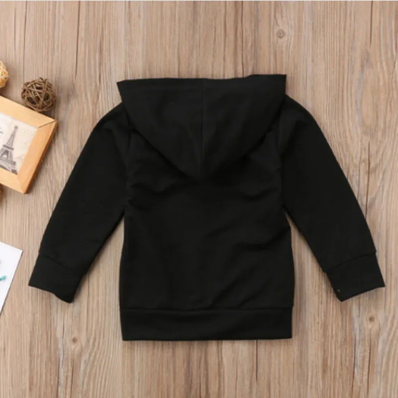 Свитер унисекс для мальчиков и девочек 2 7 лет Повседневная Толстовка с капюшоном