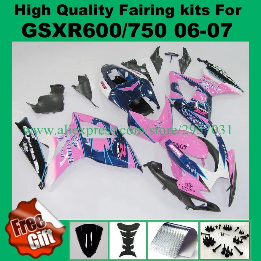 9 подарки обтекатель Комплекты для K6 K7 GSXR600 GSXR750 2006 2007 Suzuki GSX R600 R750 06 07 GSXR 600 750