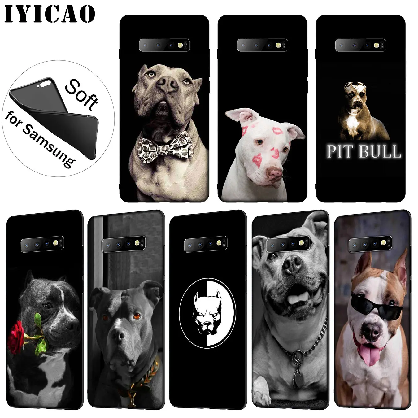 Черный мягкий силиконовый чехол для телефона Pit Bull Lovely Pet Dog Pitbull Samsung Galaxy S20 Ultra S10 Lite