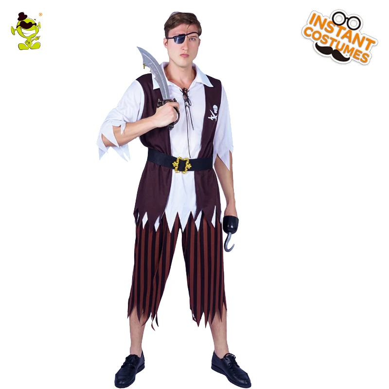 

Deluxe Mens Pirate Costume Cool Pirate Party Supplies Pirate Male Adult Role Play Fancy Dress Costume