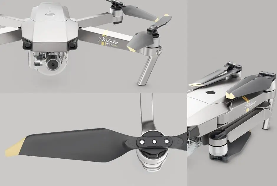 2 пары золотых быстроразъемных пропеллеров DJI Mavic для pro platinum/DJI аксессуары |