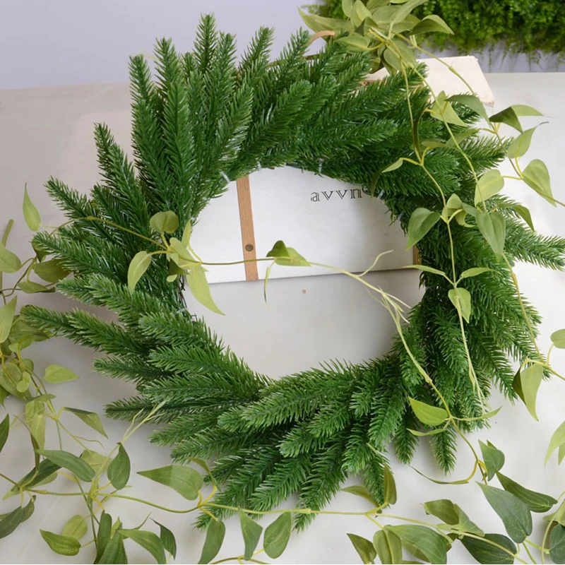 1 упаковка искусственные растения сосновые ветви|pine branches|fake plantsartificial flower wreath |